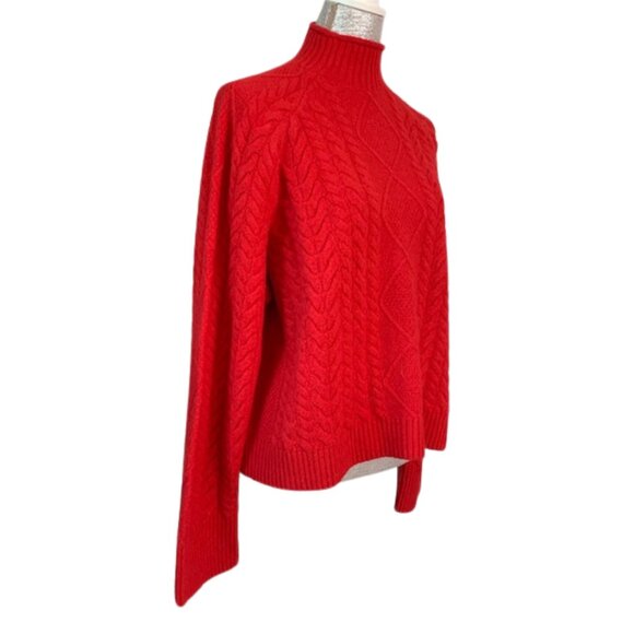 J. CREW Cable Knit Roll Neck Sweater, NWT - Picture 5 of 12